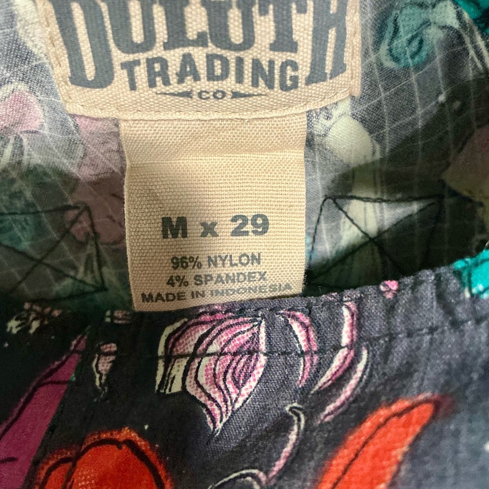 Duluth Trading Co Floral Jumpsuit - Teal and Multicolor - Picture 2 of 8